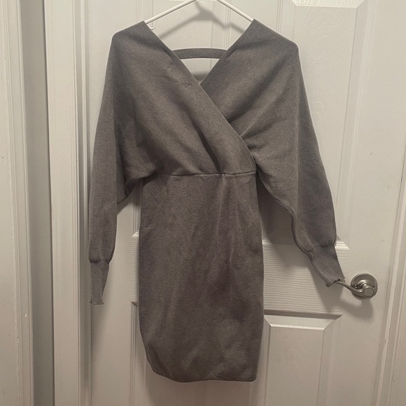 Fab’rik Charcoal Long Sleeve top/dress NWT - Picture 4 of 6
